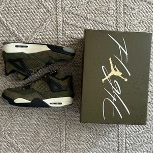 Size 10 - Jordan 4 SE Retro Low Craft - Olive